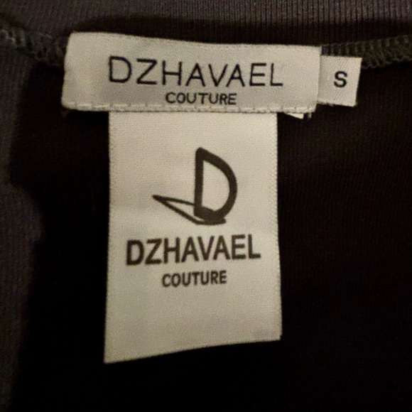 DZHAVAEL COUTURE Black Zip Bubble Hem Garbage Bag Like Fabric Slim Fit Jacket S - Picture 8 of 8